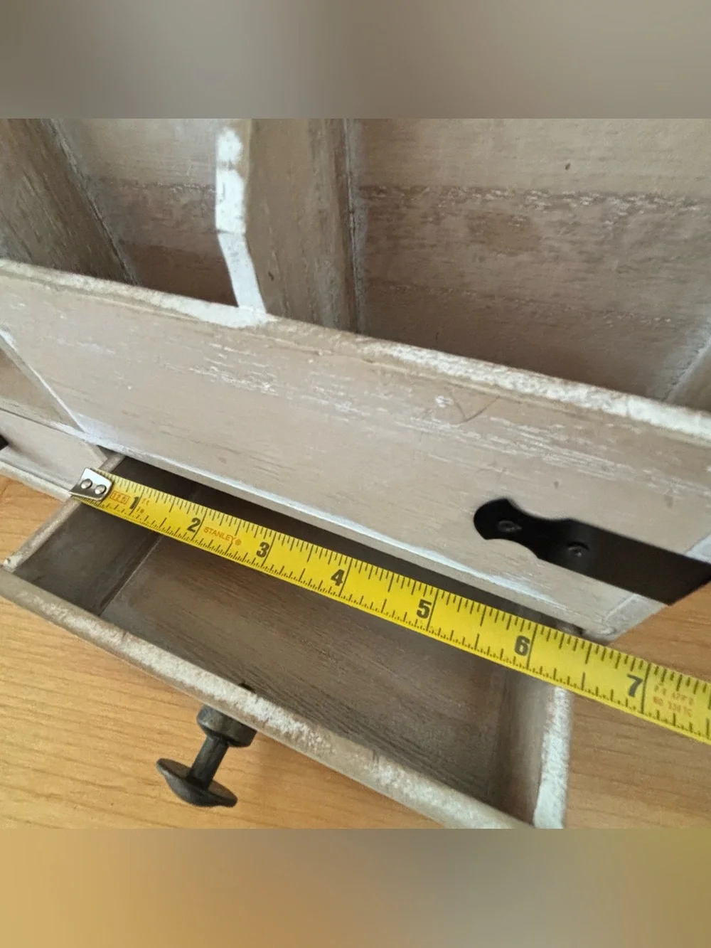 Wooden Desk Organizer with Two Drawers - Farmhouse